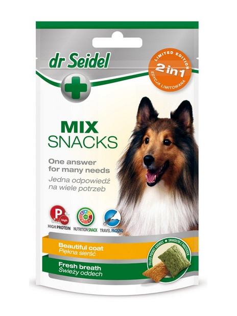 Dr Seidel Smakołyki dla psów 2w1 sierść/oddech 90g