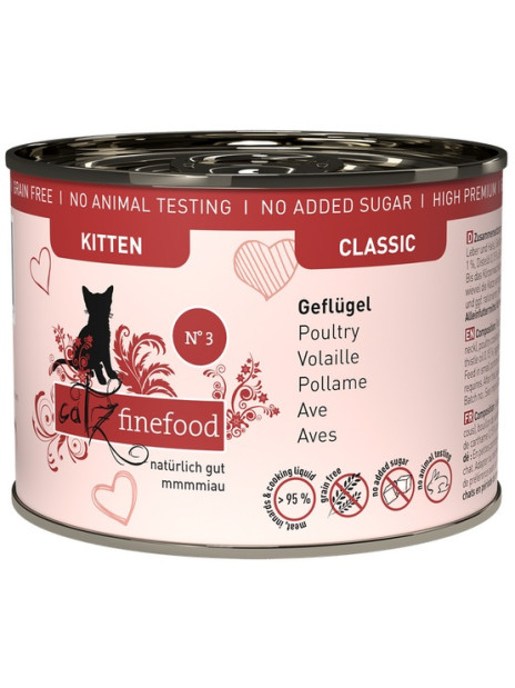 Catz Finefood Classic Kitten N.03 Drób puszka 200g