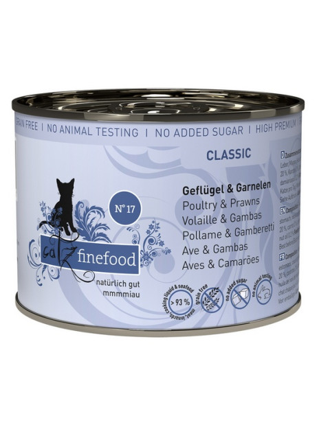 Catz Finefood Classic N.17 Drób i Krewetki puszka 200g