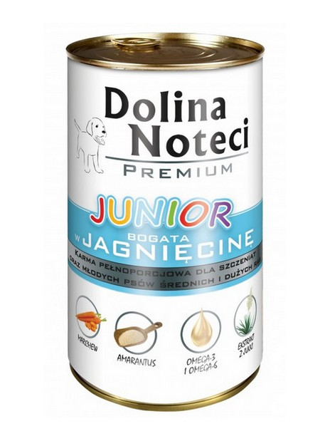 Dolina Noteci Premium Pies Junior Jagnięcina puszka 400g