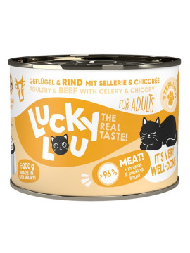 Lucky Lou Lifestage Sterilized Drób i wołowina puszka 200g