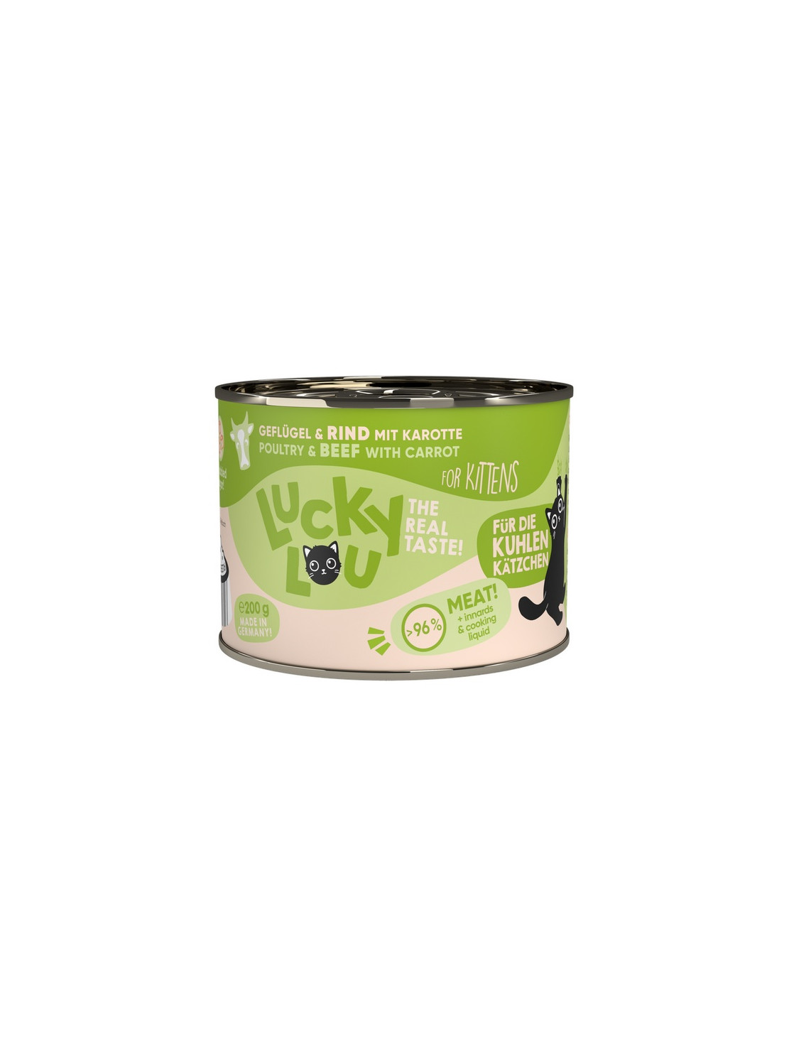 Lucky Lou Lifestage Kitten Drób i wołowina puszka 200g