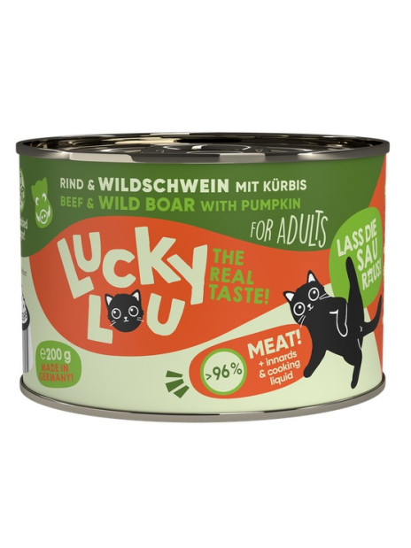 Lucky Lou Lifestage Adult Wołowina i dzik puszka 200g