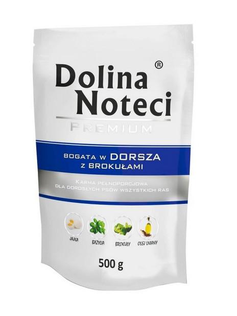 Dolina Noteci Premium Pies Dorsz z brokułami saszetka 500g