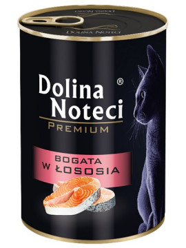 Dolina Noteci Premium Kot Bogata w łososia puszka 400g