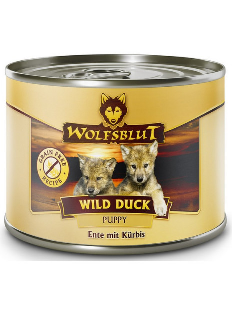 Wolfsblut Dog Wild Duck Puppy - kaczka i bataty puszka 200g