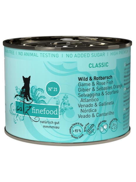 Catz Finefood Classic N.21 Dziczyzna i Karmazyn puszka 200g