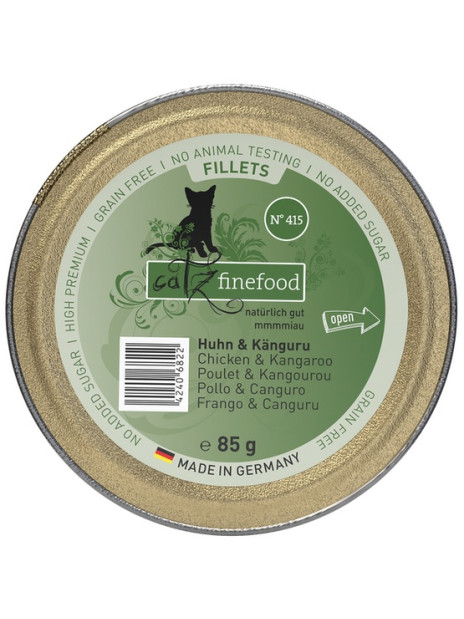 Catz Finefood Filety N.415 Kurczak/Kangur tacka 85g