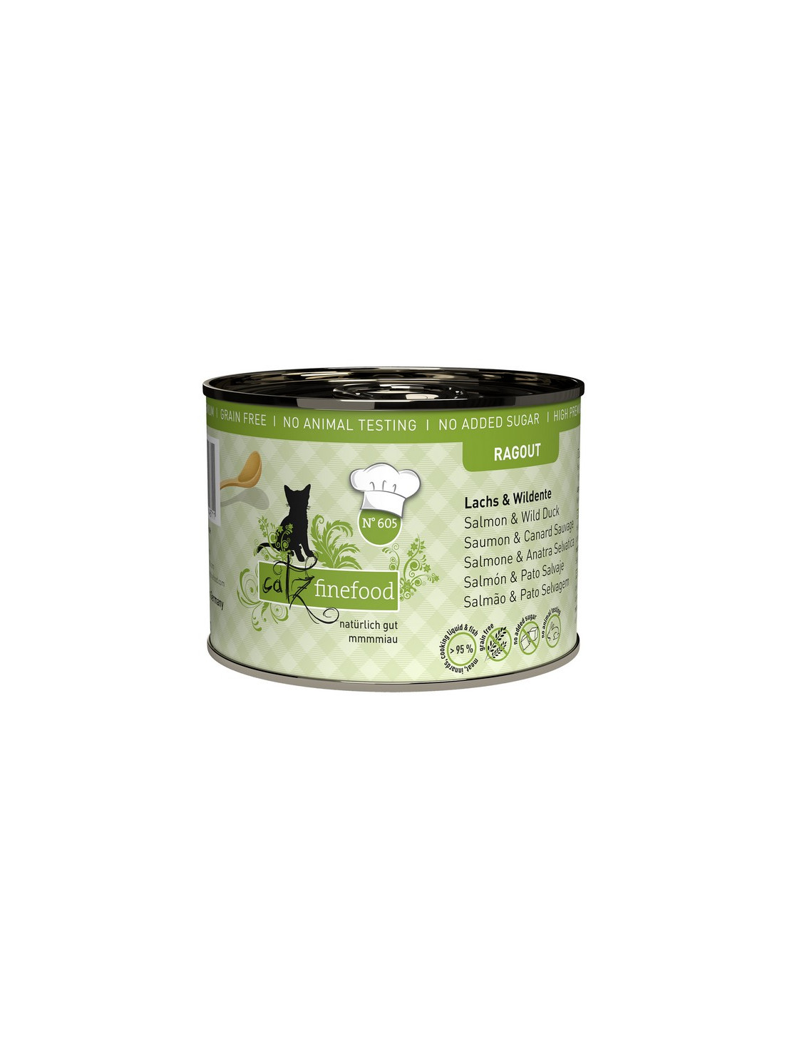 Catz Finefood Ragout N.605 Łosoś i Dzika Kaczka puszka 190g