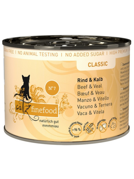 Catz Finefood Classic N.07 Wołowina i cielęcina puszka 200g