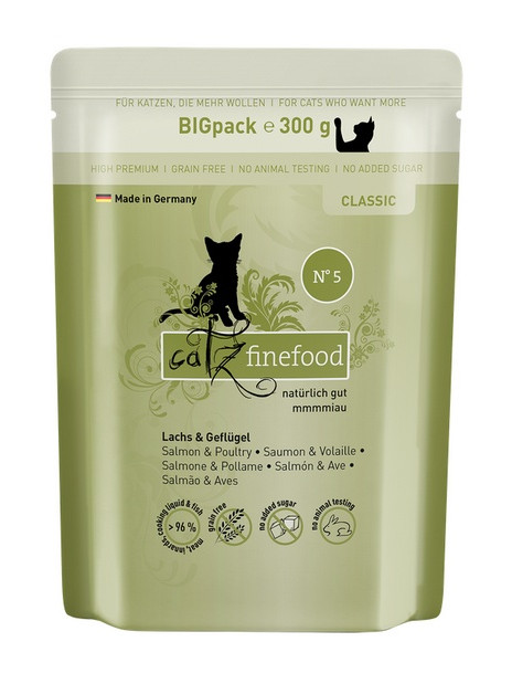 Catz Finefood Classic N.05 Łosoś i drób saszetka 300g