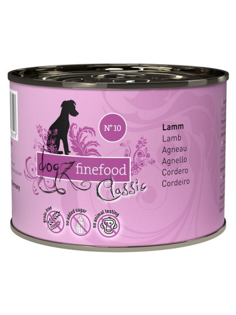 Dogz Finefood Classic N.10 Jagnięcina puszka 200g