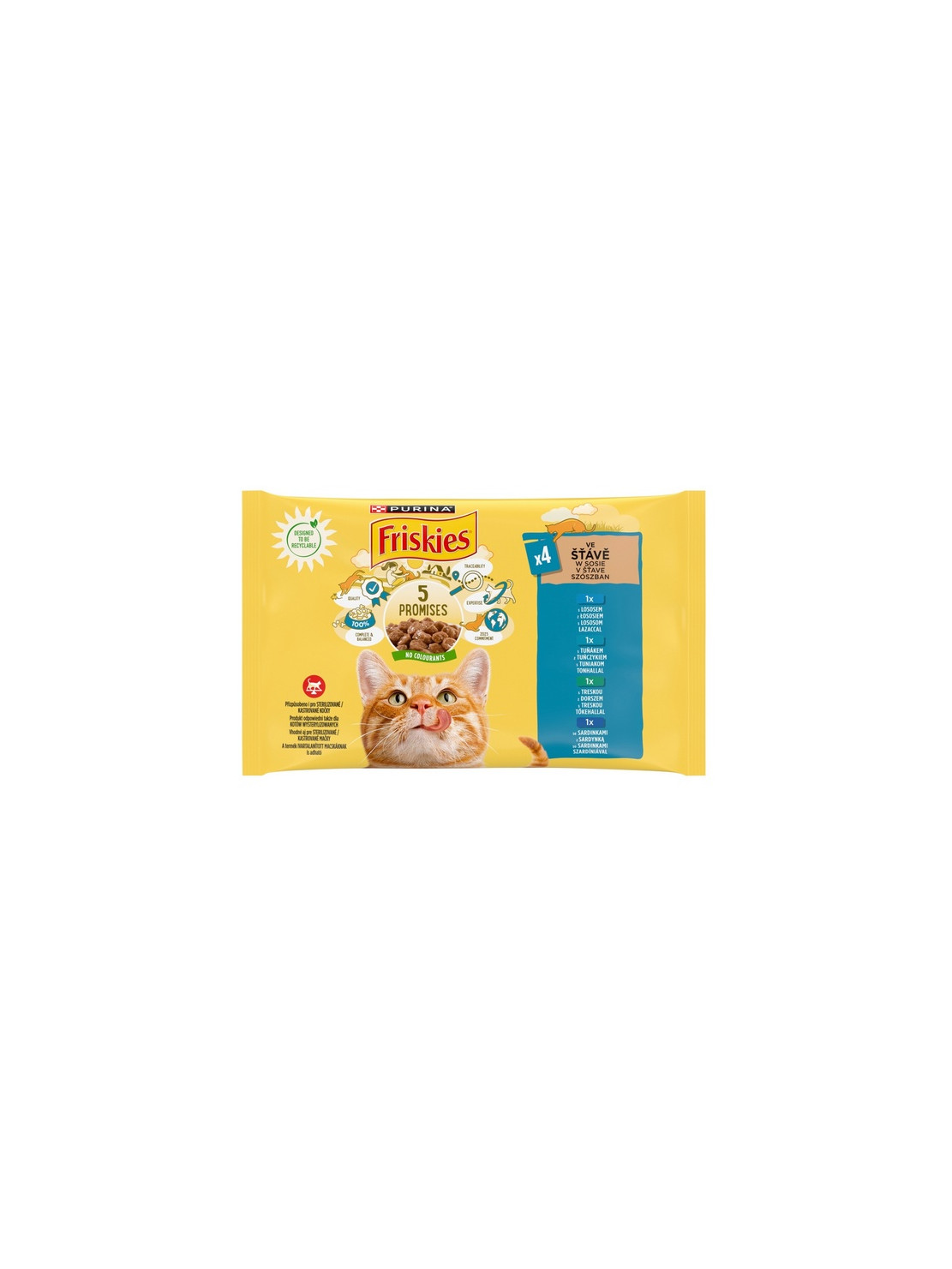 Friskies Mix Rybny w sosie saszetki 4x85g