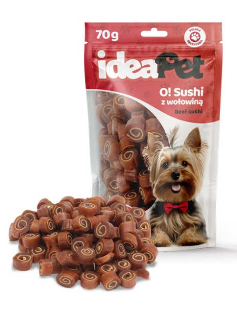 IdeaPet O! Sushi z wołowiną 70g