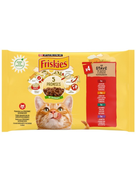 Friskies Mix mięsny w sosie saszetki 4x85g