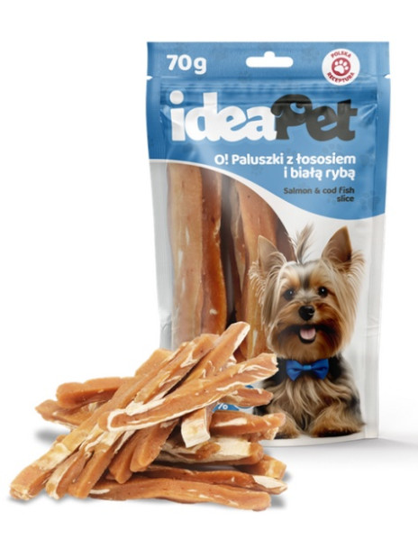 IdeaPet O! Paluszki z łososiem i białą rybą 70g