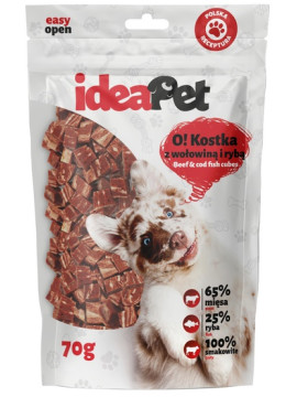 IdeaPet O! Kostka z wołowiną i rybą 70g