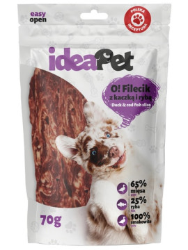 IdeaPet O! Fileciki z kaczką i rybą 70g