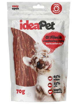 IdeaPet O! Fileciki z wołowiną i rybą 70g