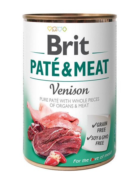 Brit Pate & Meat Dog Venison puszka 400g