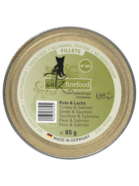 Catz Finefood Filety N.405 Indyk/Łosoś tacka 85g