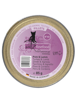 Catz Finefood Filety N.411 Indyk/Jagnięcina tacka 85g