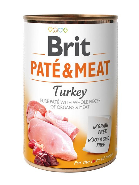Brit Pate & Meat Dog Turkey puszka 400g