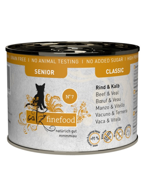 Catz Finefood Classic Senior N.07 Wołowina i cielęcina puszka 200g