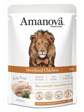 Amanova Cat Sterilised Chicken - kurczak saszetka 85g [P10]