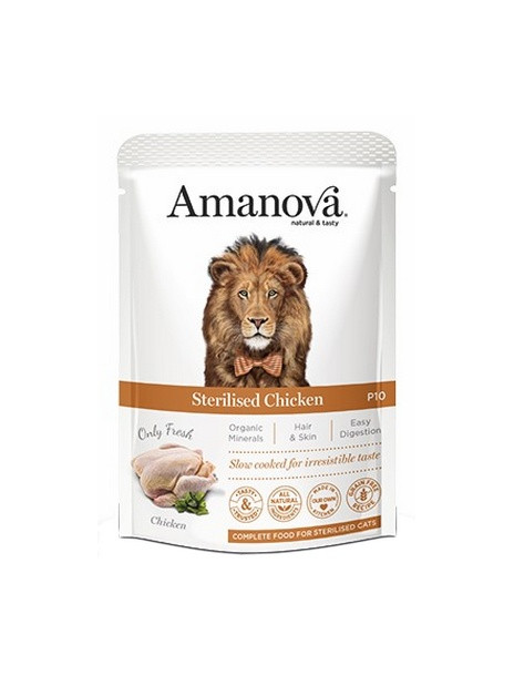 Amanova Cat Sterilised Chicken - kurczak saszetka 85g [P10]
