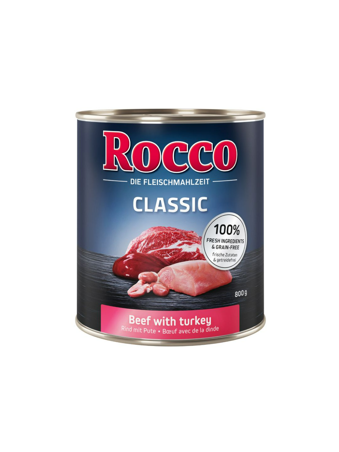 Mokra karma Rocco Classic 800g Wołowina i indyk