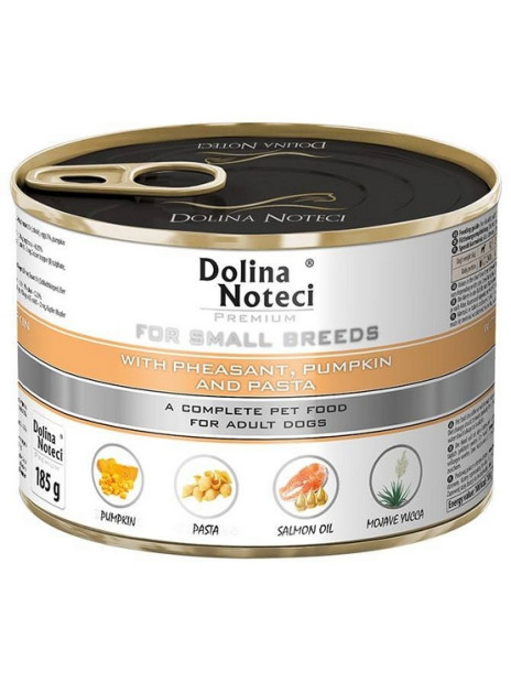 Dolina Noteci Premium Pies Mały Bażant, dynia i makaron puszka 185g
