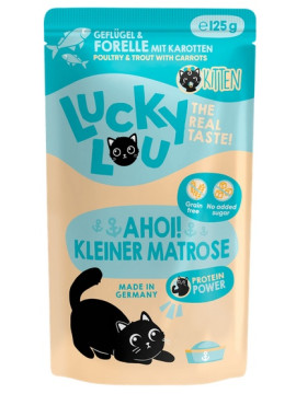 Lucky Lou Lifestage Kitten Drób i pstrąg saszetka 125g