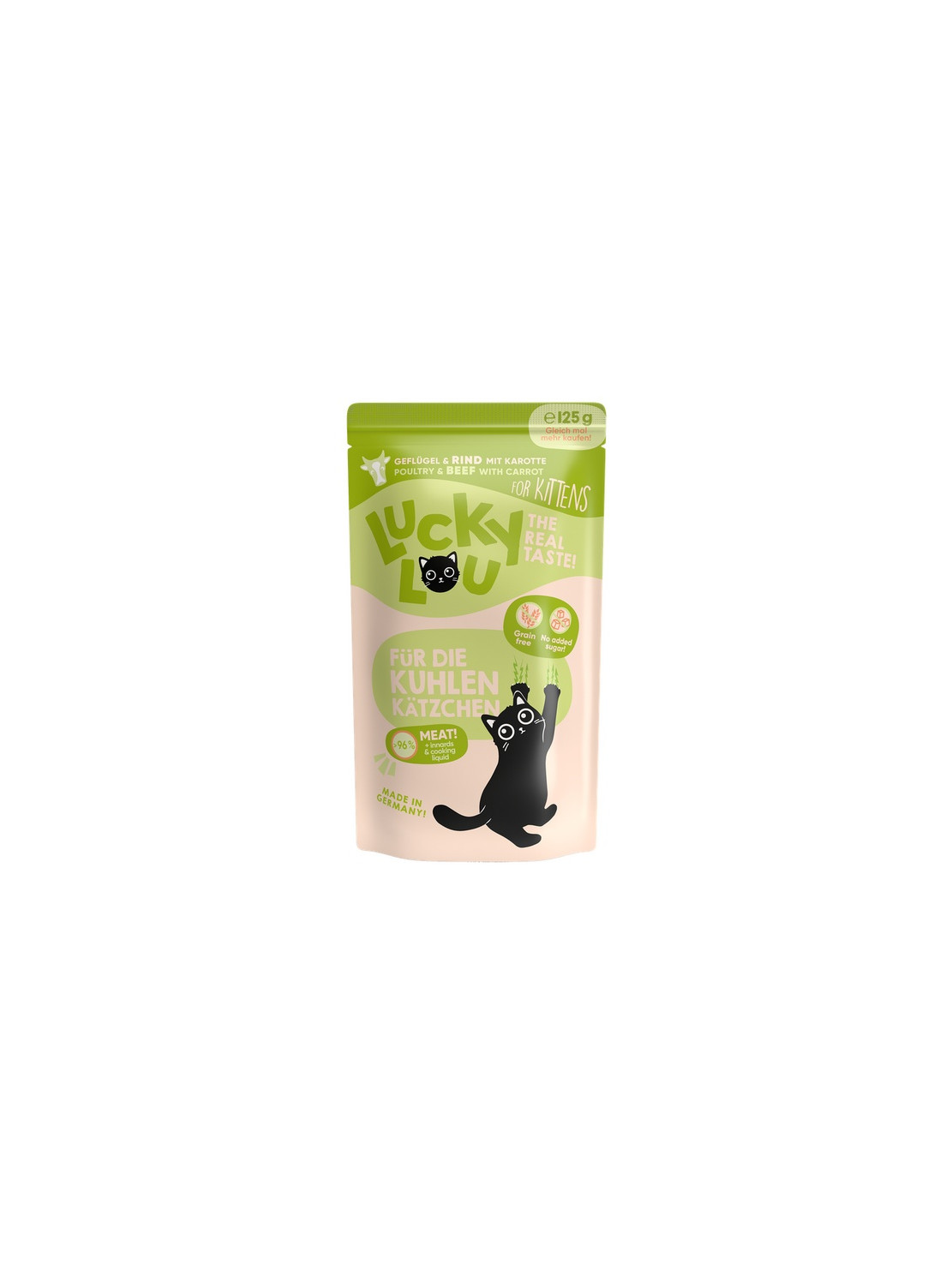 Lucky Lou Lifestage Kitten Drób i wołowina saszetka 125g