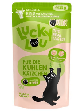 Lucky Lou Lifestage Kitten Drób i wołowina saszetka 125g