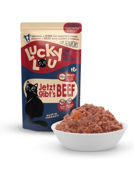 Lucky Lou Lifestage Senior Drób i wołowina saszetka 125g