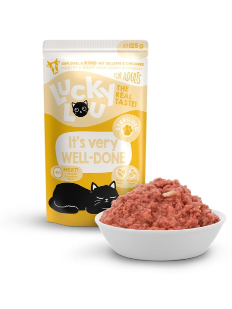 Lucky Lou Lifestage Sterilized Drób i wołowina saszetka 125g
