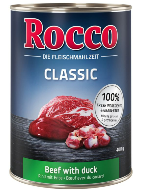 Mokra karma Rocco Classic 400g Wołowina i kaczka