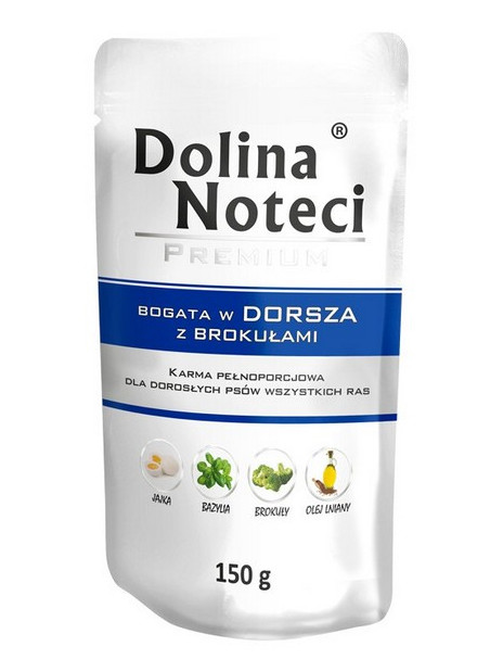 Dolina Noteci Premium Pies Dorsz z brokułami saszetka 150g