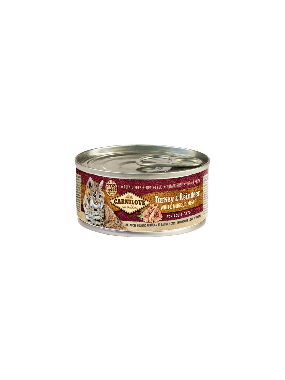 Carnilove Cat Turkey & Reindeer - indyk i renifer puszka 100g