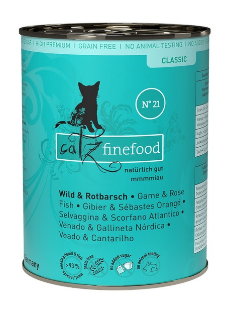 Catz Finefood Classic N.21 Dziczyzna i Karmazyn puszka 400g