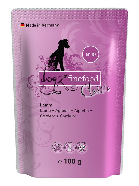 Dogz Finefood Classic N.10 Jagnięcina saszetka 100g