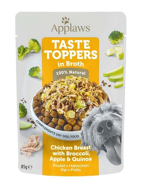 Applaws Taste Toppers Saszetka dla psa - kurczak, brokuł, jabłko i ryż w sosie 85g