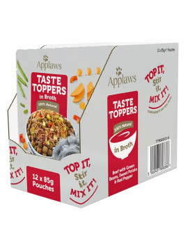 Applaws Taste Toppers Saszetka dla psa - wołowina, zielony groszek, bataty i czerwona papryka w sosie 85g