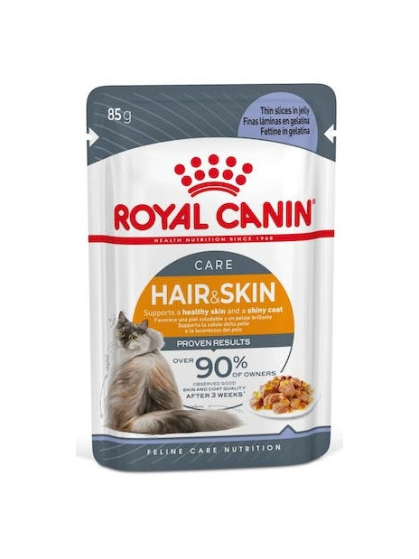 Royal Canin Hair & Skin Care karma mokra w galaretce dla kotów dorosłych, lśniąca sierść i zdrowa skóra saszetka 85g