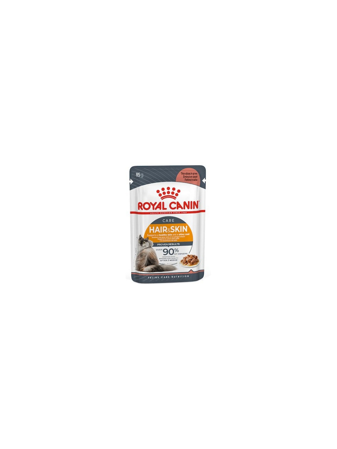 Royal Canin Hair & Skin Care w sosie  karma mokra dla kotów dorosłych, zdrowa skóra, piękna sierść saszetka 85g