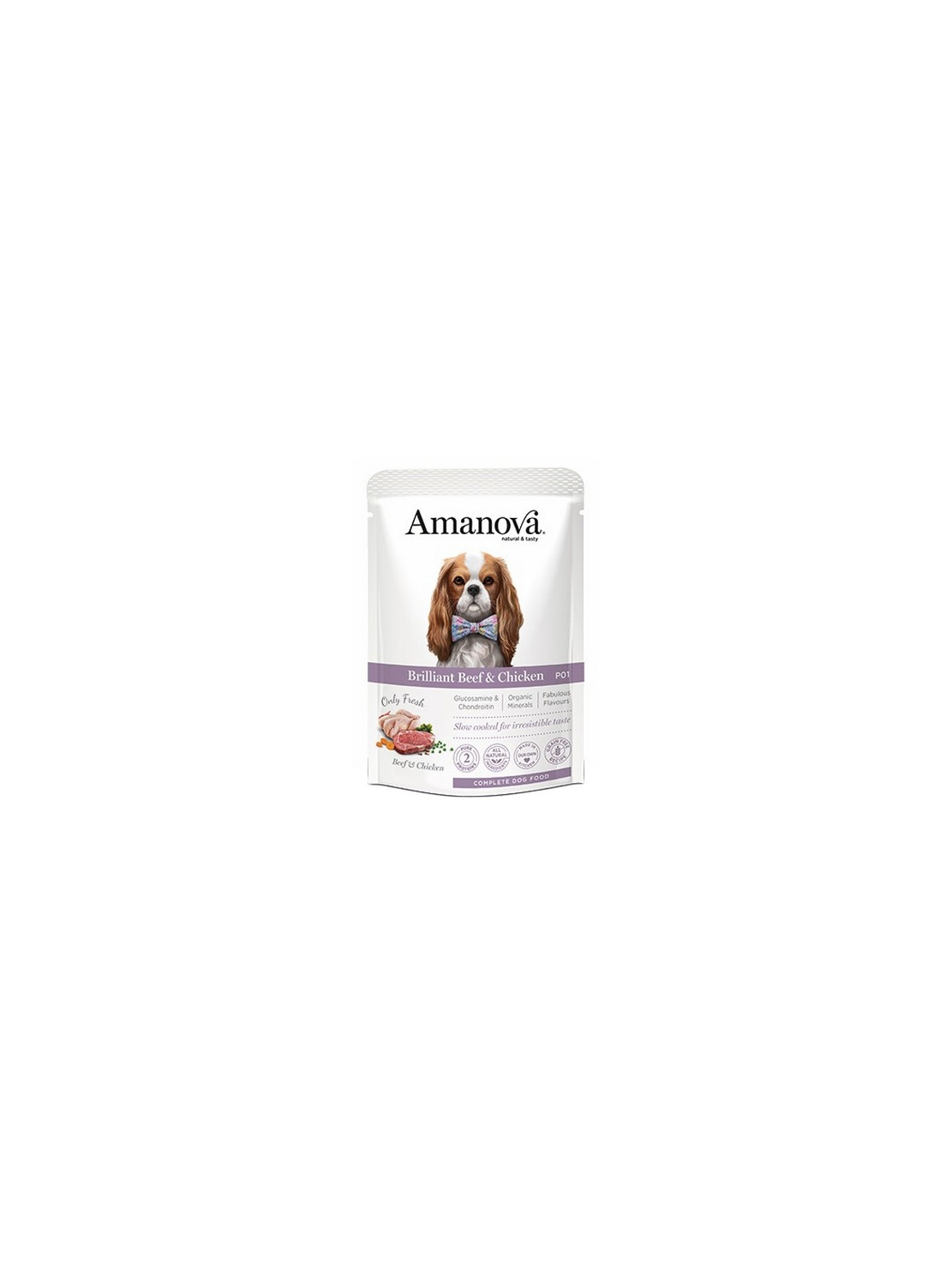 Amanova Dog Adult Brilliant Beef & Chicken - wołowina i kurczak saszetka 100g [P01]