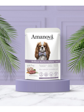 Amanova Dog Adult Brilliant Beef & Chicken - wołowina i kurczak saszetka 100g [P01]