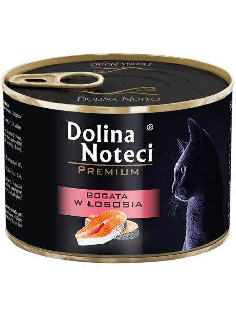 Dolina Noteci Premium Kot Bogata w łososia puszka 185g