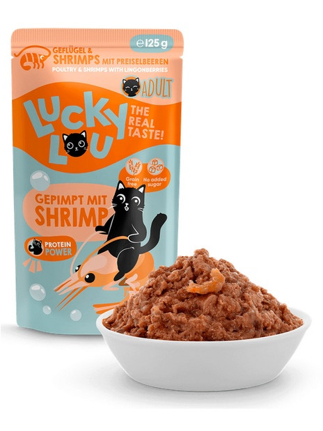 Lucky Lou Lifestage Adult Drób i krewetki saszetka 125g